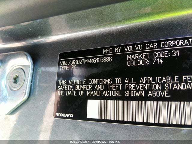 2021 Volvo S60, VIN: 7JR102TM4MG103886