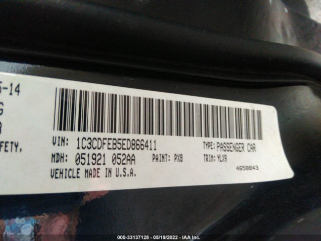 1C3CDFEB5ED866411 Dodge DART GT