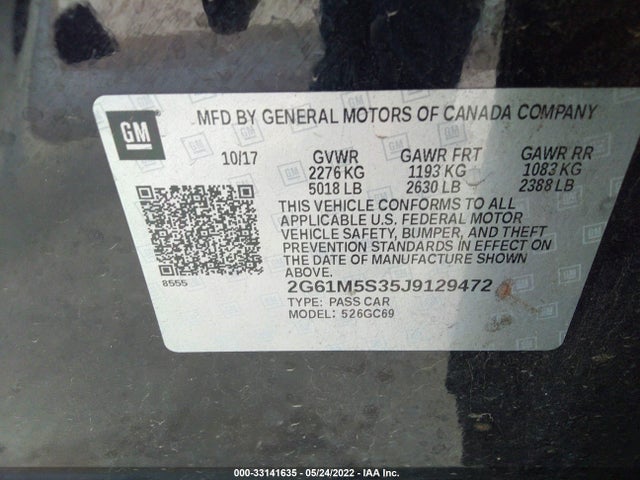 2018 Cadillac XTS, VIN: 2G61M5S35J9129472