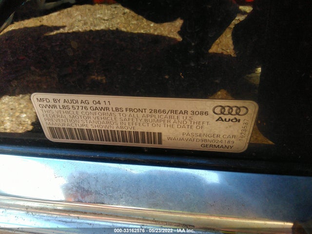 Audi A8 2011 WAUAVAFD9BN024189 Image 10