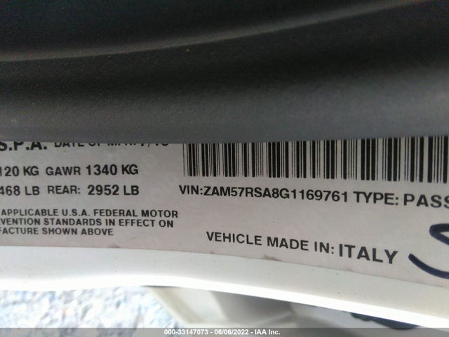 ZAM57RSA8G1169761 Maserati Ghibli