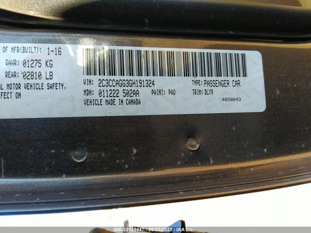 2C3CCAGG3GH191324 Chrysler 300