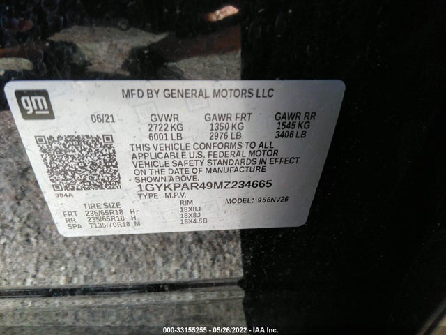 2021 Cadillac XT6, VIN: 1GYKPAR49MZ234665