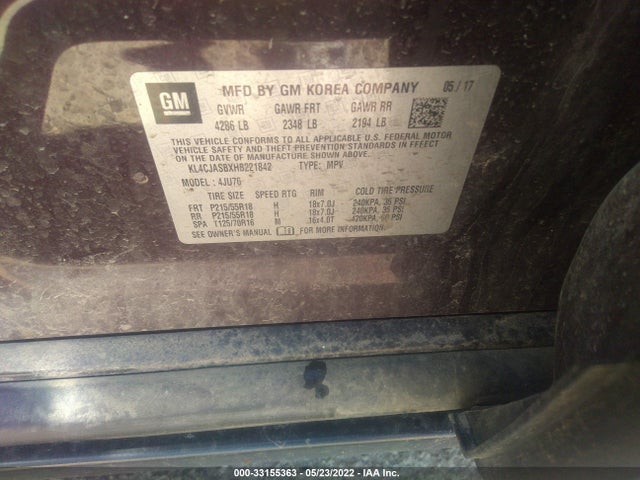 Buick Encore Preferred 2017 KL4CJASBXHB221842 Image 9