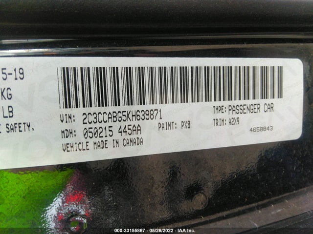2C3CCABG5KH639871 Chrysler 300 300s