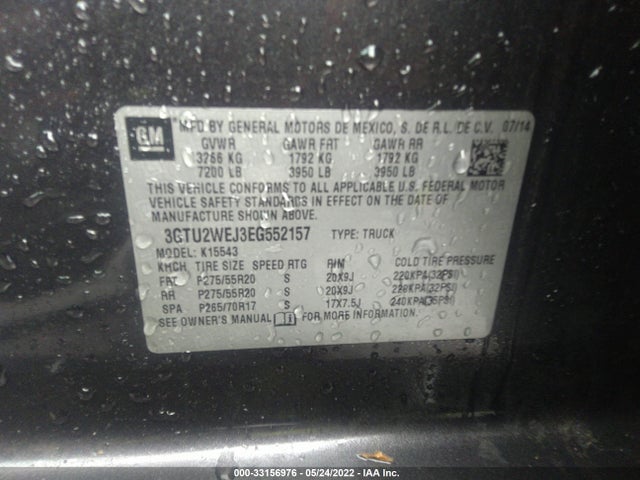 GMC Sierra 1500 Denali 2014 3GTU2WEJ3EG552157 Image 9