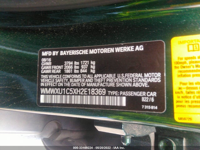 2017 Mini Hardtop, VIN: WMWXU1C5XH2E18369