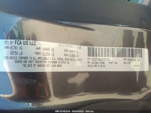 2018 Fiat 500e, VIN: 3C3CFFGEXJT377394