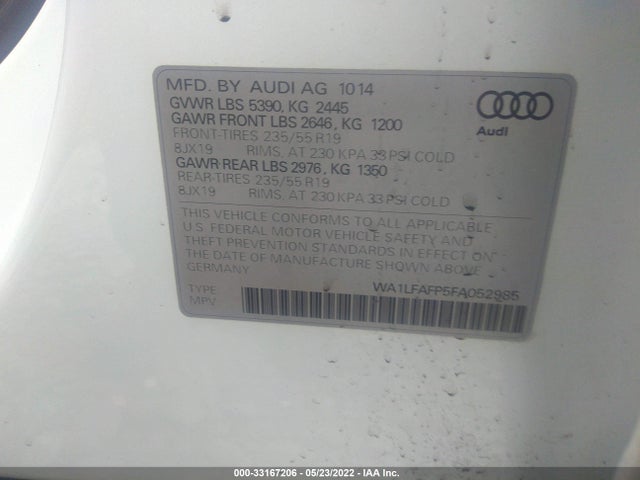 Audi Q5 Premium Plus 2015 WA1LFAFP5FA052985 Image 9