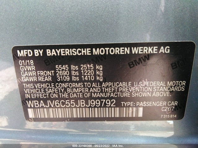 BMW 6 Series 640i Xdrive 2018 WBAJV6C55JBJ99792 Image 9