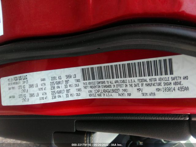 1C4PJLAB4GW190227 Jeep Cherokee Sport
