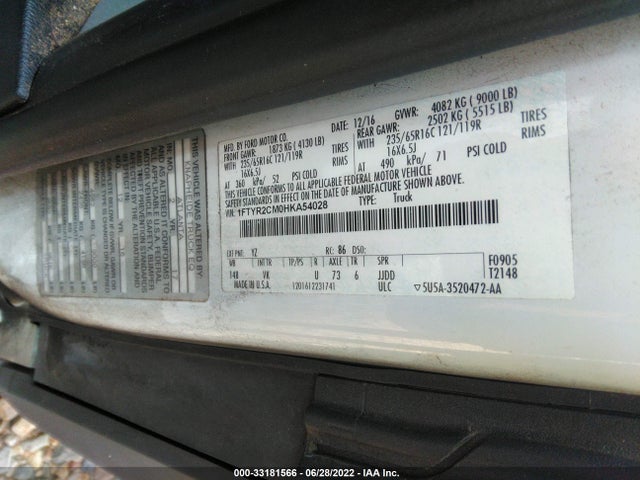 Ford Transit-250 2017 1FTYR2CM0HKA54028 Image 9