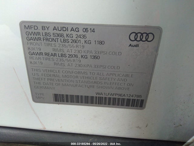 WA1LFAFP9EA124785 Audi Q5 Premium Plus