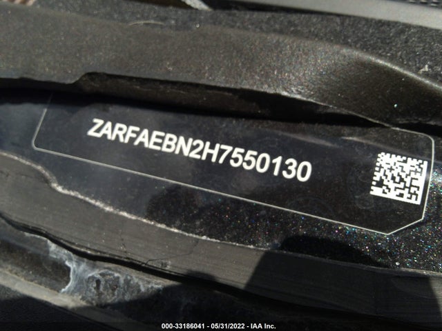 2017 Alfa Romeo Giulia, VIN: ZARFAEBN2H7550130