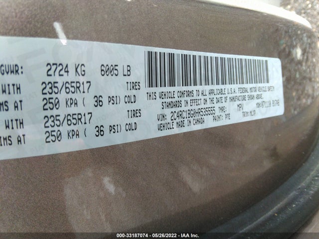 2C4RC1BG0HR535555 Chrysler Pacifica Touring-l