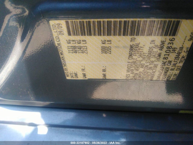 2010 NISSAN MAXIMA 3.5 SV VIN: 1N4AA5AP3AC810836