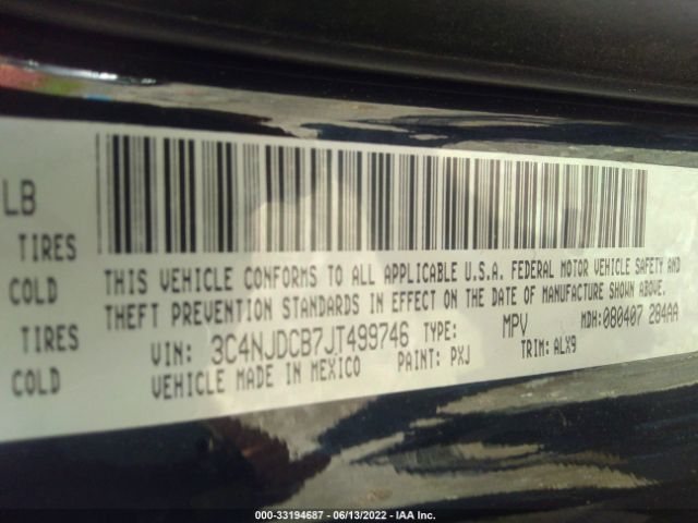 3C4NJDCB7JT499746 Jeep Compass Limited