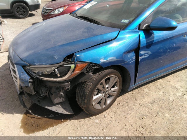 2018 HYUNDAI ELANTRA SEL VIN: KMHD84LFXJU648601