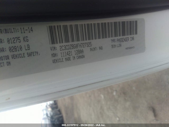 2015 Dodge Challenger, VIN: 2C3CDZBG0FH727325