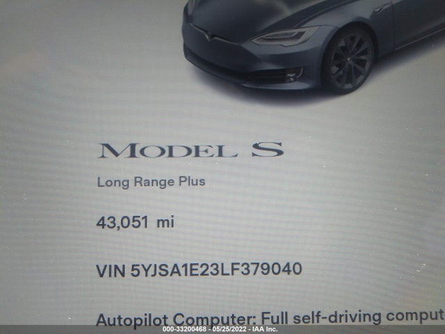 Tesla Model S Long Range 2020 5YJSA1E23LF379040 Image 9
