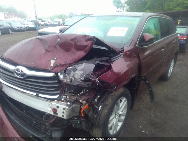 2016 TOYOTA HIGHLANDER VIN: 5TDBKRFH9GS299354