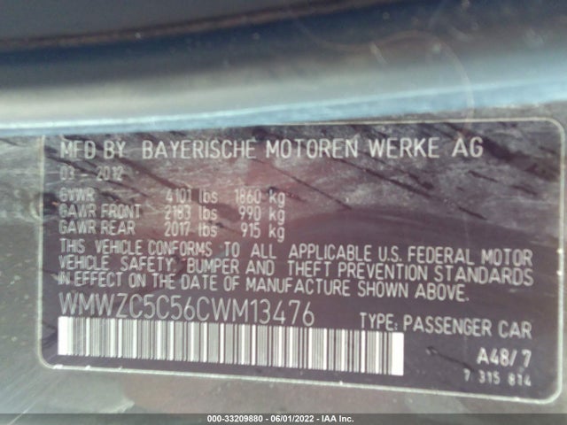 2012 MINI COOPER S COUNTRYMAN WMWZC5C56CWM13476 Photo 8