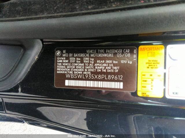 BMW 3 Series M3 2008 WBSWL935X8PL89612 Image 10