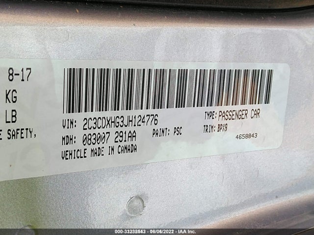 Dodge Charger Sxt Plus 2018 2C3CDXHG3JH124776 Image 9