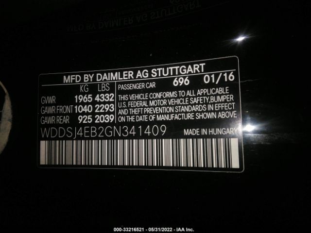 WDDSJ4EB2GN341409 Mercedes-Benz CLA