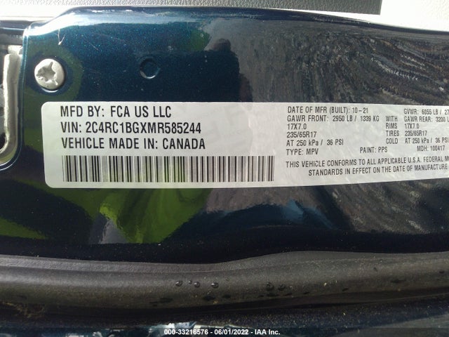 2021 Chrysler Pacifica, VIN: 2C4RC1BGXMR585244