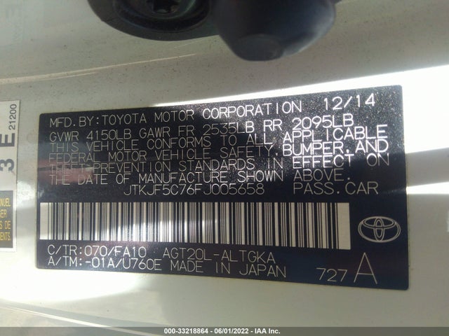 2015 Scion TC, VIN: JTKJF5C76FJ005658