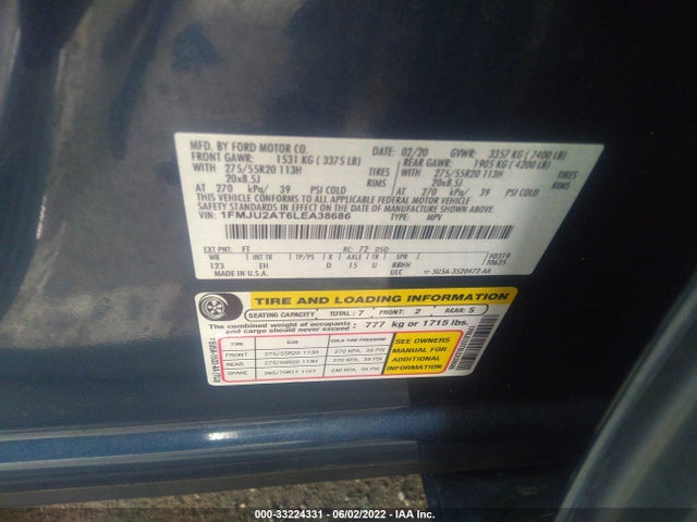 2020 Ford Expedition, VIN: 1FMJU2AT6LEA38686