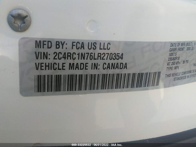 2020 Chrysler Pacifica Hybrid, VIN: 2C4RC1N76LR270354