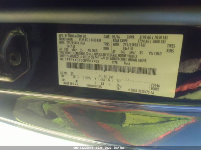 1FTFX1EF3GFB17782 Ford F-150 Xlt/xl/lariat