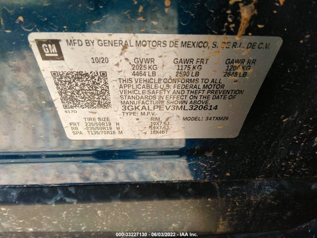 2021 GMC TERRAIN VIN: 3GKALPEV3ML320614