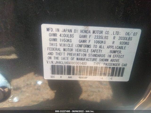 Acura Tsx Nav 2008 JH4CL96908C001480 Image 9