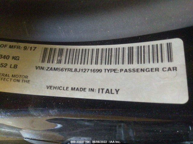 2018 Maserati Quattroporte, VIN: ZAM56YRL8J1271699