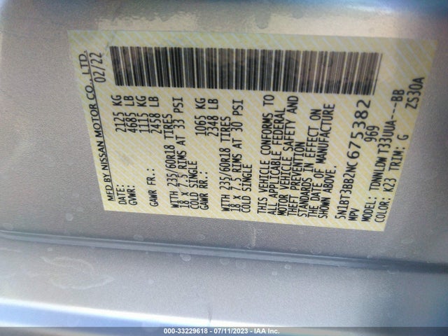 Nissan ROGUE SV 2022 5N1BT3BB2NC675382 Image 14