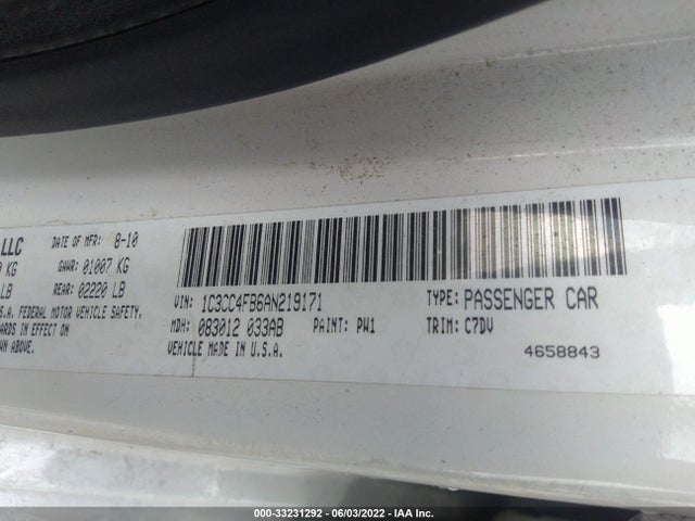 1C3CC4FB6AN219171 Chrysler Sebring Touring