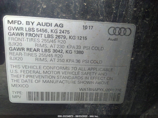Audi Q5 Premium Plus 2018 WA1BNAFYXJ2081716 Image 9