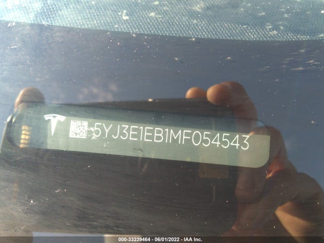 Tesla MODEL 3 2021 5YJ3E1EB1MF054543 Image 10