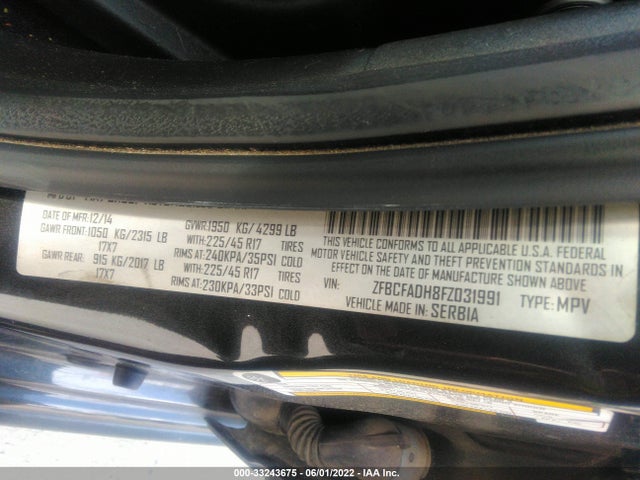 2015 Fiat 500L, VIN: ZFBCFADH8FZ031991