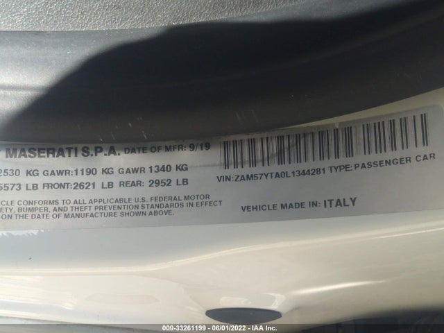2020 Maserati Ghibli, VIN: ZAM57YTA0L1344281