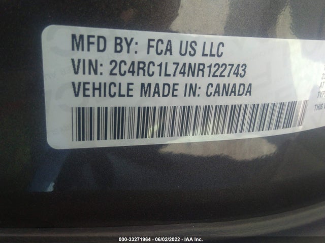 2022 Chrysler Pacifica Hybrid, VIN: 2C4RC1L74NR122743