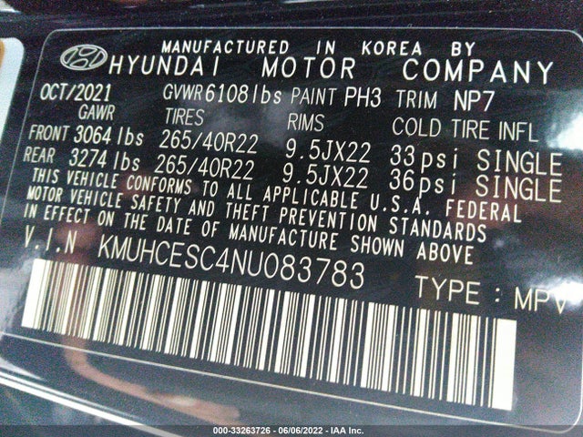 2022 Genesis GV80, VIN: KMUHCESC4NU083783