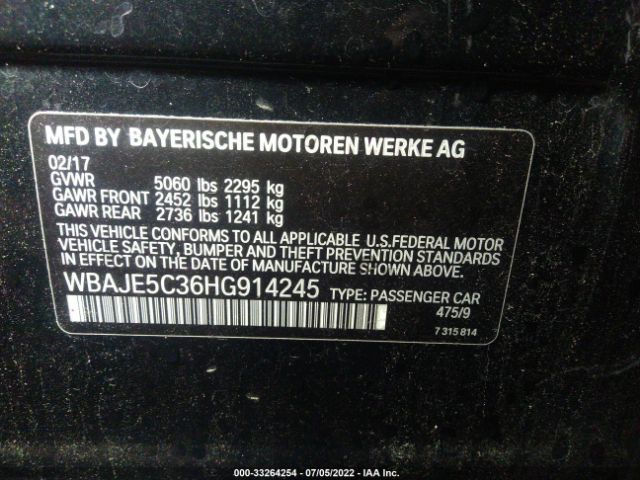 WBAJE5C36HG914245 BMW 5 Series 540i
