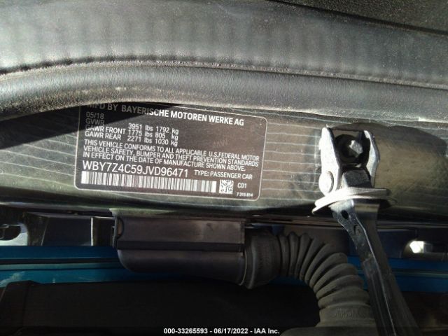 WBY7Z4C59JVD96471 BMW I3