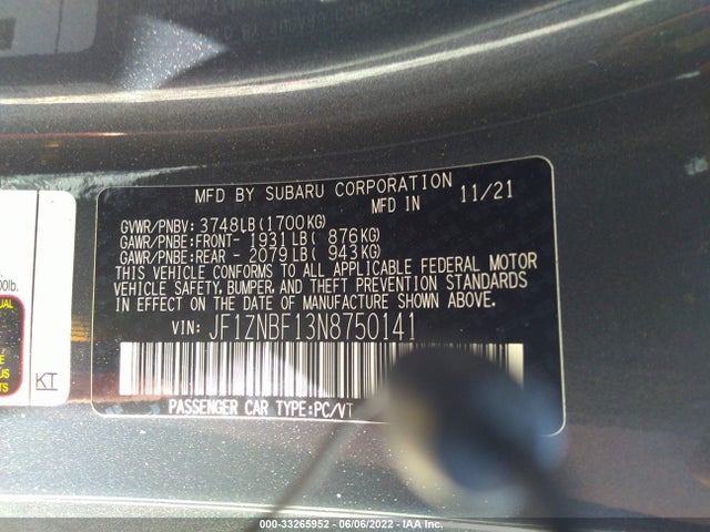 2022 Toyota GR 86, VIN: JF1ZNBF13N8750141