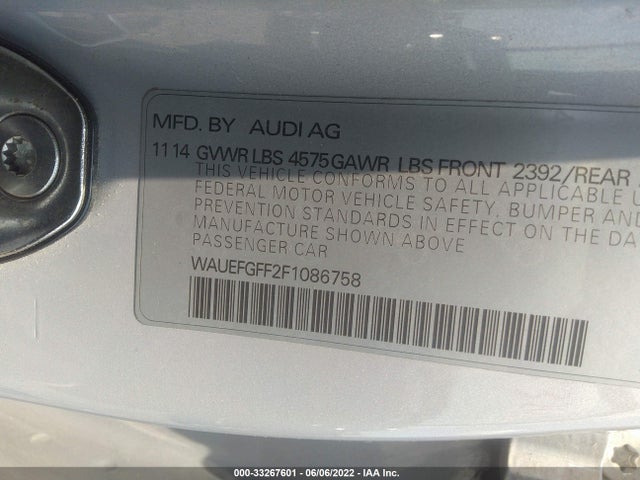 Audi A3 2.0t Premium Plus 2015 WAUEFGFF2F1086758 Image 9