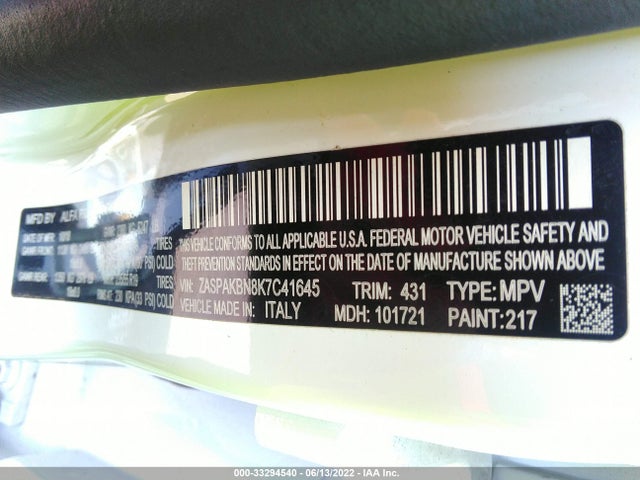 2019 Alfa Romeo Stelvio, VIN: ZASPAKBN8K7C41645